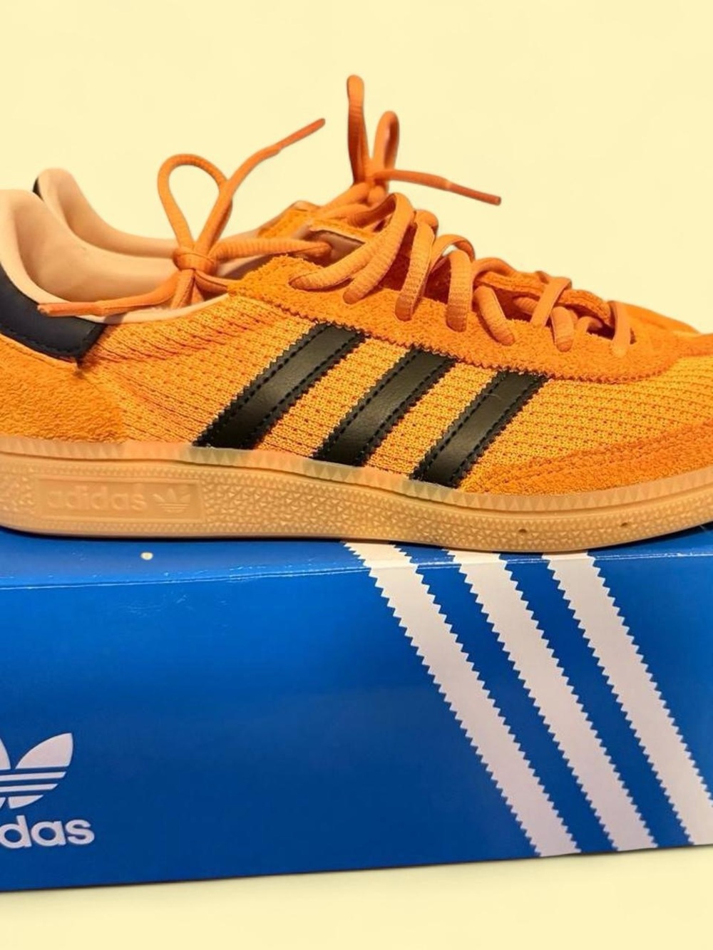 adidas Orange and Black Handball Spezial Sneakers